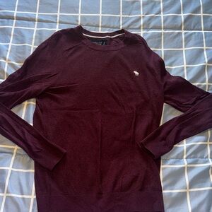Abercrombie & Fitch Men's Crewneck Sweater - Burgundy
